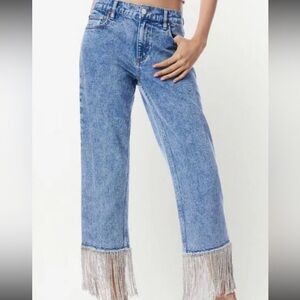 Alice + Olivia crystal amazing jeans